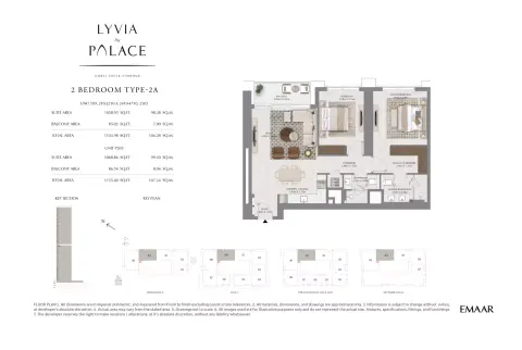 Floor plan, 2 Beds, 1,155 sq ft