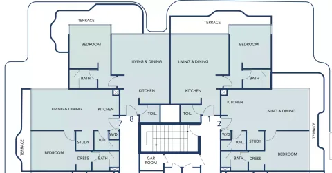 Floor plan, 1 Bed, 948 sq ft