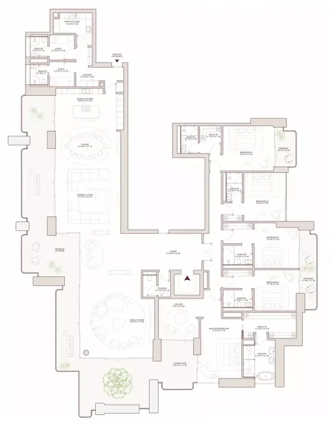 Floor plan, 5 Beds, 6,997 sq ft