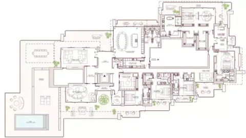 Floor plan, 5 Beds, 15,328 sq ft