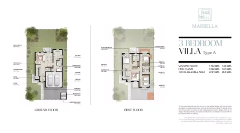 Floor plan, 3 Beds, 2,734 sq ft