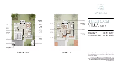 Floor plan, 4 Beds, 3,391 sq ft