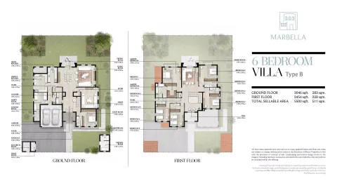 Floor plan, 6 Beds, 5,500 sq ft