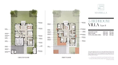 Floor plan, 5 Beds, 4,607 sq ft