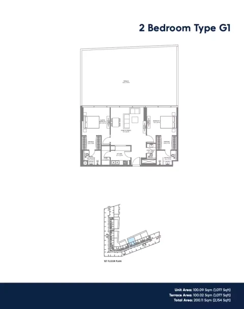 Floor plan, 2 Beds, 2,154 sq ft