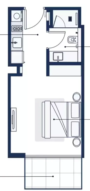 Floor plan, Studio, 365 sq ft