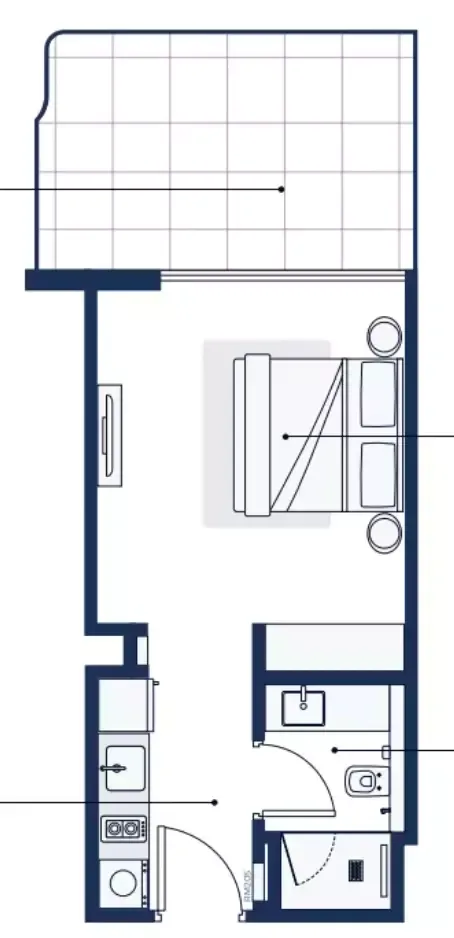 Floor plan, Studio, 452 sq ft