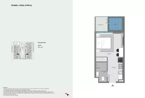 Floor plan, Studio, 440 sq ft