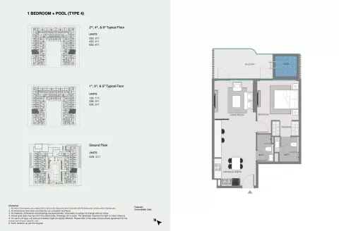Floor plan, 1 Bed, 0 sq ft