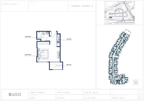 Floor plan, Studio, 358 sq ft