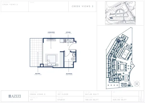 Floor plan, Studio, 425 sq ft