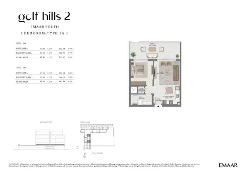 Floor plan, 1 Bed, 867 sq ft