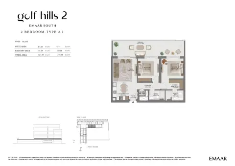Floor plan, 2 Beds, 1,306 sq ft