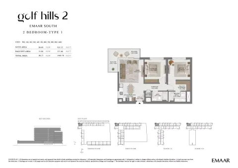 Floor plan, 2 Beds, 1,060 sq ft