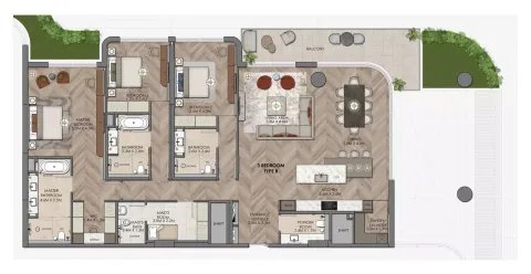 Floor plan, 3 Beds, 0 sq ft