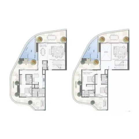 Floor plan, 3 Beds, 0 sq ft