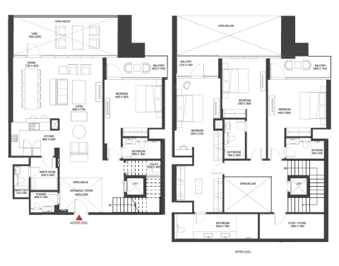 Floor plan, 4 Beds, 3,351 sq ft