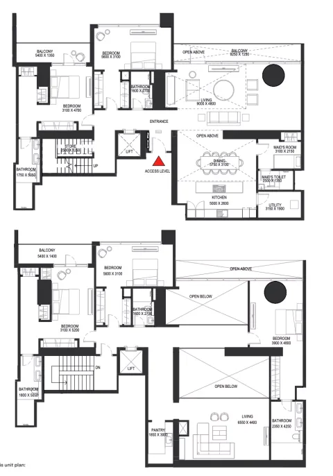 Floor plan, 5 Beds, 4,831 sq ft