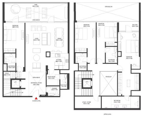 Floor plan, 4 Beds, 3,112 sq ft