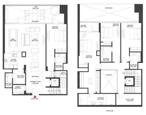 Floor plan, 4 Beds, 3,093 sq ft