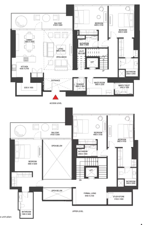 Floor plan, 5 Beds, 3,725 sq ft