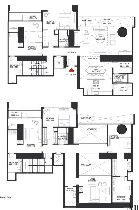 Floor plan, 5 Beds, 4,844 sq ft