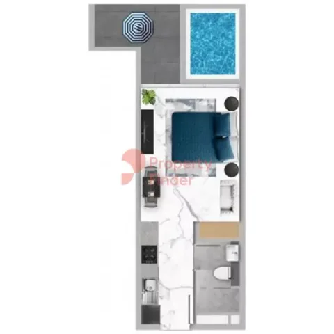 Floor plan, Studio, 0 sq ft