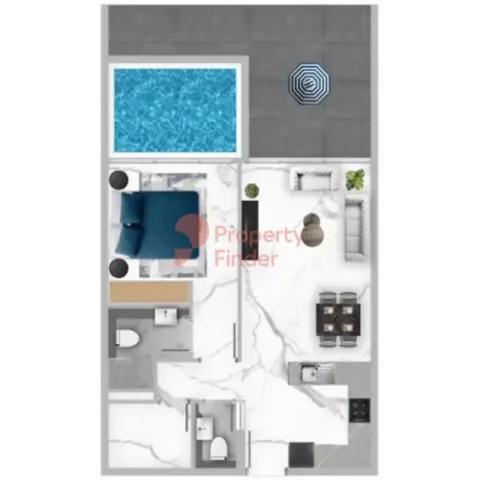 Floor plan, 1 Bed, 0 sq ft