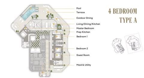 Floor plan, 4 Beds, 0 sq ft