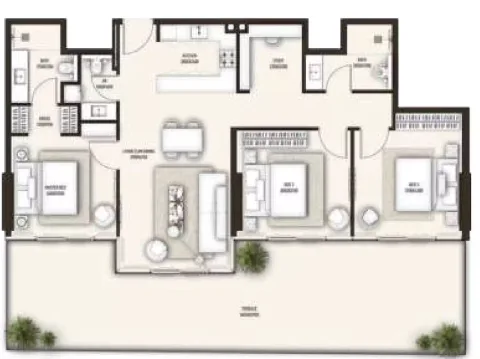 Floor plan, 3 Beds, 1,879 sq ft