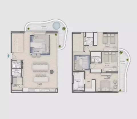 Floor plan, 3 Beds, 1,933 sq ft