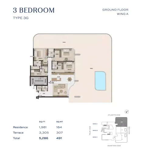 Floor plan, 3 Beds, 5,286 sq ft