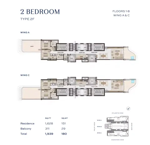 Floor plan, 2 Beds, 3,541 sq ft