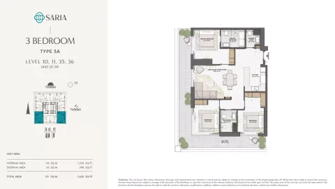 Floor plan, 3 Beds, 1,632 sq ft
