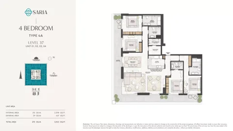 Floor plan, 4 Beds, 2,935 sq ft