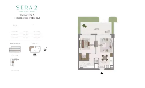 Floor plan, 1 Bed, 931 sq ft