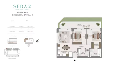 Floor plan, 2 Beds, 1,301 sq ft