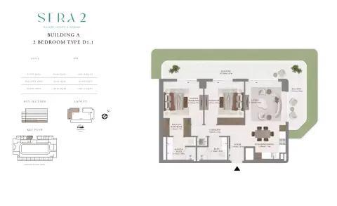 Floor plan, 2 Beds, 1,464 sq ft