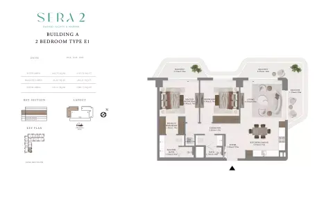 Floor plan, 2 Beds, 1,389 sq ft
