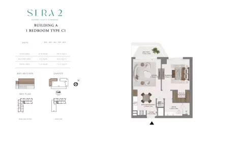 Floor plan, 1 Bed, 773 sq ft