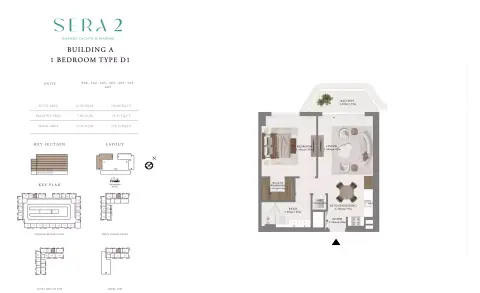 Floor plan, 1 Bed, 778 sq ft