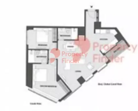Floor plan, 2 Beds, 1,105 sq ft
