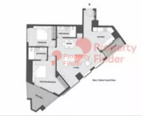 Floor plan, 2 Beds, 1,185 sq ft