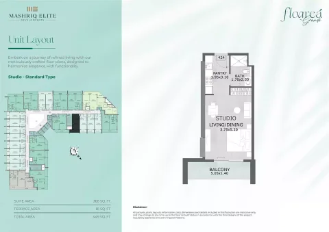 Floor plan, Studio, 449 sq ft