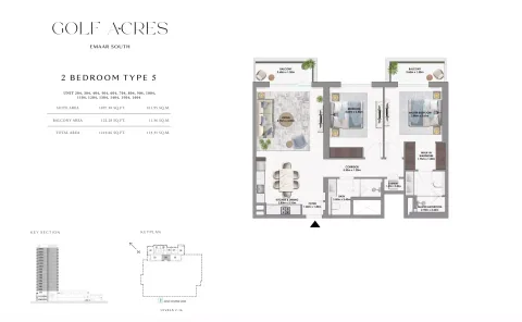 Floor plan, 2 Beds, 1,219 sq ft