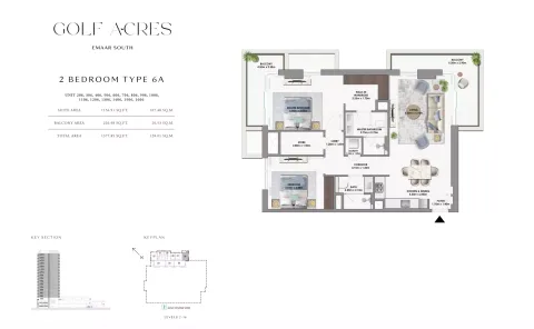Floor plan, 2 Beds, 1,377 sq ft