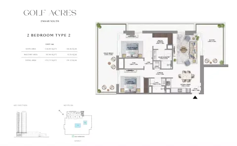 Floor plan, 2 Beds, 1,712 sq ft