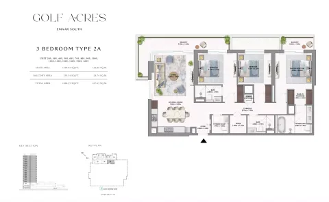 Floor plan, 3 Beds, 1,804 sq ft