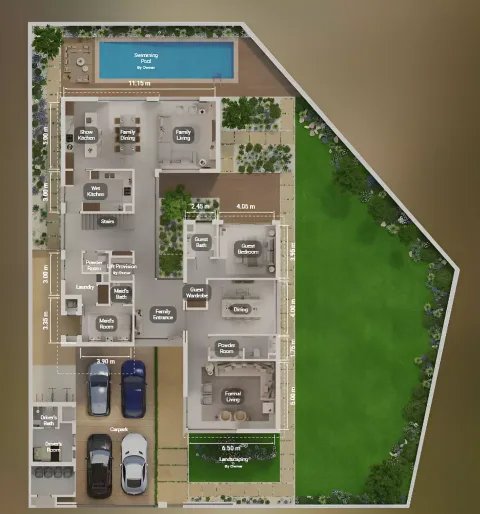 Floor plan, 5 Beds, 5,823 sq ft