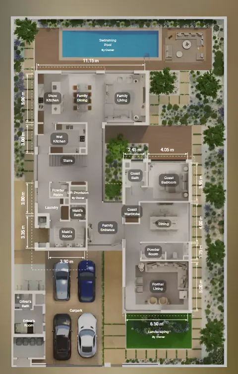 Floor plan, 5 Beds, 5,823 sq ft